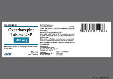 Brown Oblong E And 2 1 - Oxcarbazepine 300mg Tablet