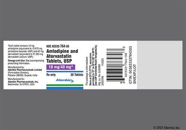 Blue Oval L549 - Amlodipine Besylate/Atorvastatin Calcium 10mg-40mg Tablet