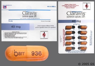Orange Capsule barr 936 - Claravis 40mg Capsule
