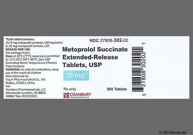 White Oval E7 - Metoprolol Succinate 25mg Extended-Release Tablet