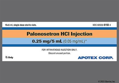 colorless - Palonosetron Hydrochloride 0.25mg/5mL Solution for Injection