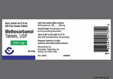 White Round G173 - Methocarbamol 500mg Tablet