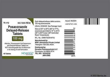 Yellow Oblong Mp 1 - Posaconazole 100mg Delayed-Release Tablet