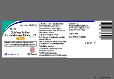 Pink Round D75 - Diclofenac Sodium 75mg Delayed-Release Tablet