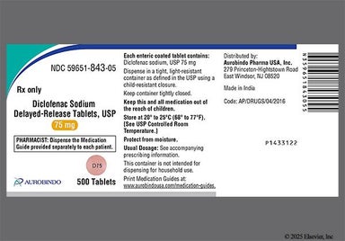 Pink Round D75 - Diclofenac Sodium 75mg Delayed-Release Tablet