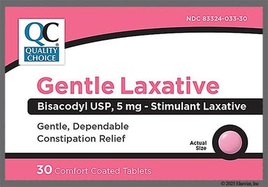 Pink Round B - Quality Choice Gentle Laxative 5mg Tablet