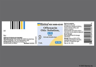 yellow - Ofloxacin 0.3% Otic Solution