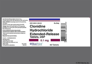 White Round Cl - Clonidine Hydrochloride 0.1mg Extended-Release Tablet