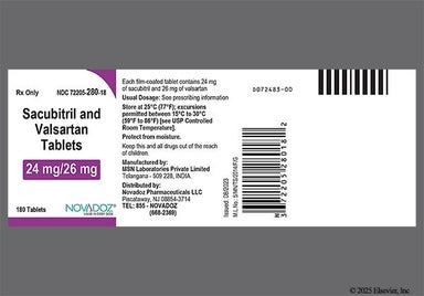 Purple Oval S1 And M - Sacubitril/Valsartan 24mg-26mg Tablet