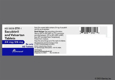 Purple And White Oval Sav And 001 - Sacubitril/Valsartan 24mg-26mg Tablet
