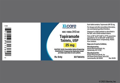 Beige Round T And 25 - Topiramate 25mg Tablet
