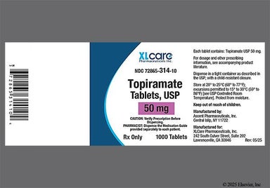 Yellow Round T And 50 - Topiramate 50mg Tablet