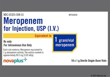Yellow Not applicable - Meropenem 1g Powder for Injection (NOVAPLUS)