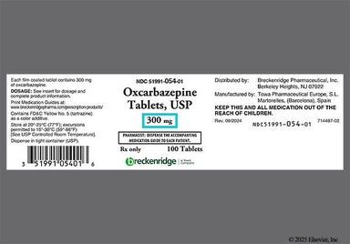 Beige Oval B 293 - Oxcarbazepine 300mg Tablet