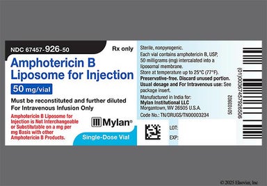 yellow - Amphotericin B 50mg Powder for Injection