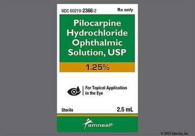 colorless - Pilocarpine Hydrochloride 1.25% Ophthalmic Solution