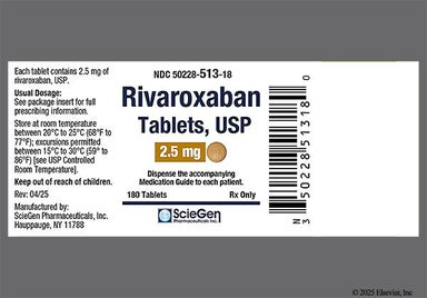 Beige Round 513 - Rivaroxaban 2.5mg Tablet