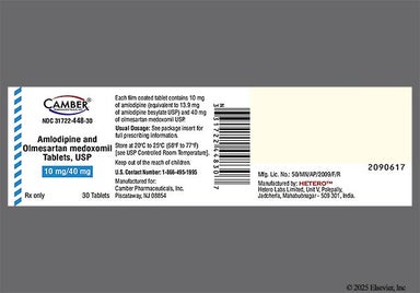 Red-Brown Round H And A 12 - Amlodipine/Olmesartan Medoxomil 10mg-40mg Tablet