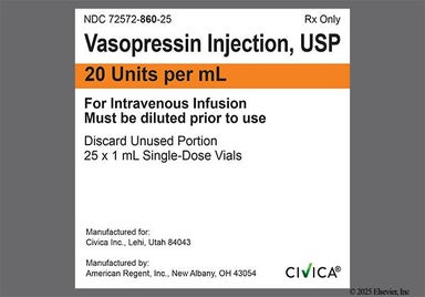 colorless - Vasopressin 20unit/mL Solution for Injection