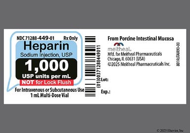 yellow - Heparin Sodium 1000unit/mL Solution for Injection