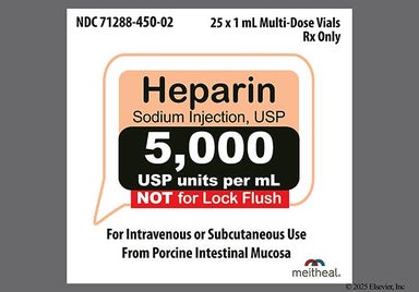yellow - Heparin Sodium 5000unit/mL Solution for Injection