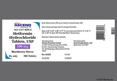 White Round 500 And M24 - Metformin Hydrochloride 500mg Tablet