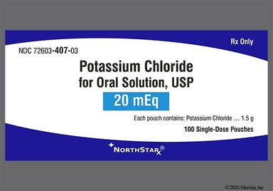 orange and pink - Potassium Chloride 20mEq Powder for Solution