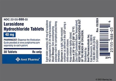 White Round 336 - Lurasidone Hydrochloride 40mg Tablet