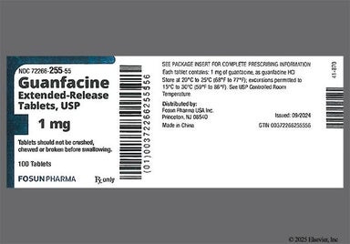 White Round F152 - Guanfacine 1mg Extended-Release Tablet