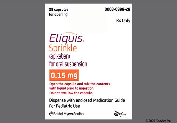 Yellow 898 - Eliquis Sprinkle 0.15mg Capsule for Suspension
