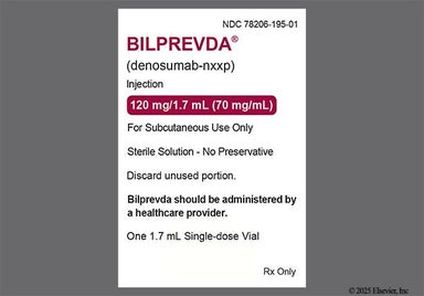 yellow - BILPREVDA 120mg/1.7mL Solution for Injection