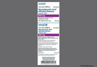 Red-orange Oval MA 360 - Mycophenolic Acid 360mg Delayed-Release Tablet