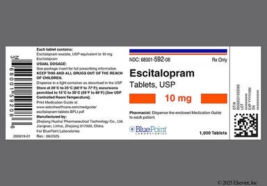 White Round P 10 - Escitalopram 10mg Tablet