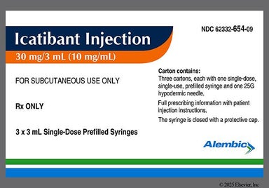 colorless - Icatibant 30mg/3mL Prefilled Syringe Solution for Injection
