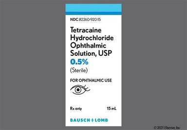 yellow - Tetracaine Hydrochloride 0.5% Ophthalmic Solution