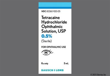 yellow - Tetracaine Hydrochloride 0.5% Ophthalmic Solution