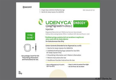 Colorless Not applicable - UDENYCA ONBODY 6mg/0.6mL Prefilled Syringe Solution for Injection