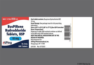 White Oval 351 - Buspirone Hydrochloride 10mg Tablet