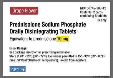 White Round ORA - Prednisolone Sodium Phosphate 10mg Orally Disintegrating Tablet