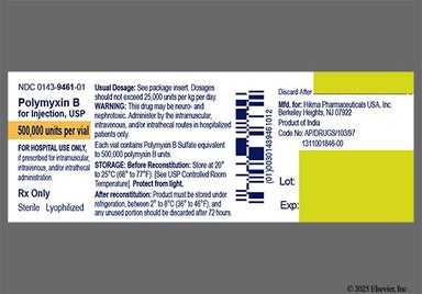 white - Polymyxin B Sulfate 500,000unit Powder for Injection