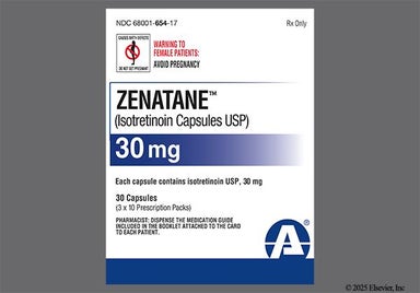 Red-brown Capsule RI - ZENATANE 30mg Capsule