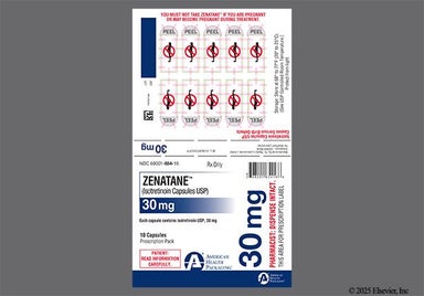 Red-brown Capsule RI - ZENATANE 30mg Capsule