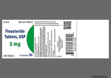 Green Oval R And 172 - Finasteride 5mg Tablet
