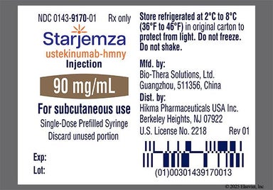 yellow - Starjemza 90mg/mL Prefilled Syringe Solution for Injection