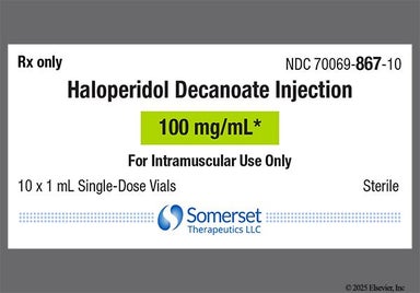 yellow and amber - Haloperidol Decanoate 100mg/mL Solution for Injection