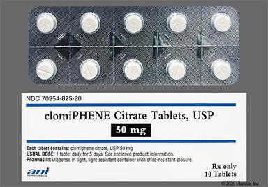 White Round 825 - Clomiphene Citrate 50mg Tablet