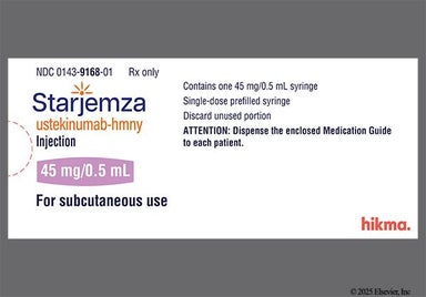 yellow - Starjemza 45mg/0.5mL Prefilled Syringe Solution for Injection