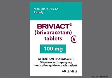Green Oval U100 - BRIVIACT 100mg Tablet