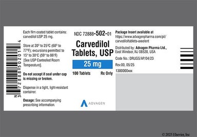White Oval 29 And A - Carvedilol 25mg Tablet