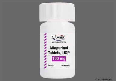 White Round H And U 5 - Allopurinol 100mg Tablet USP